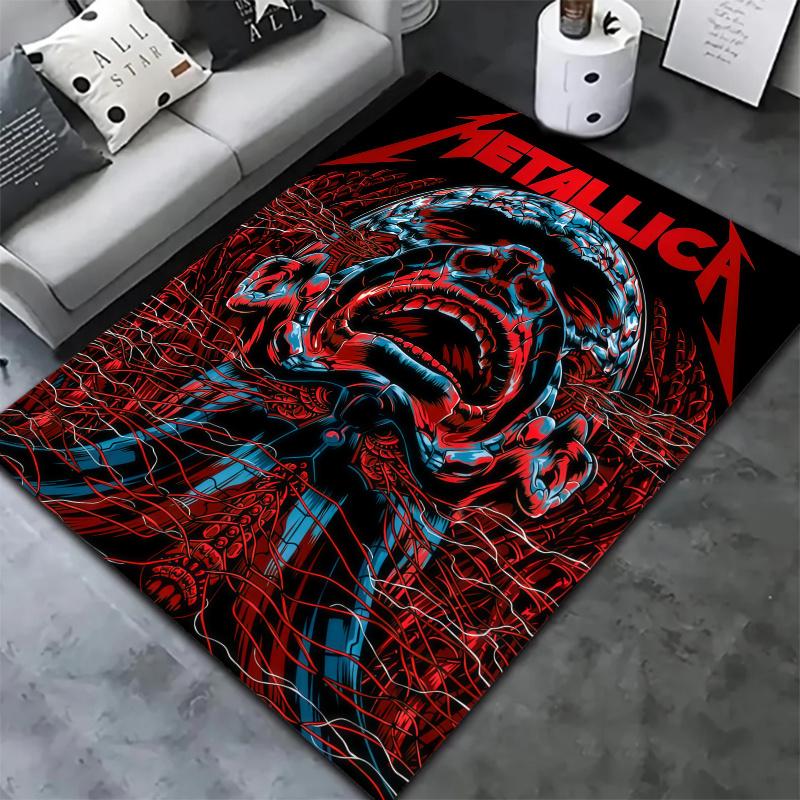 Metallica Carpet Rug for Living Room Bedroom Home Sofa Decoration,Kids play Nonslip Floor Mat