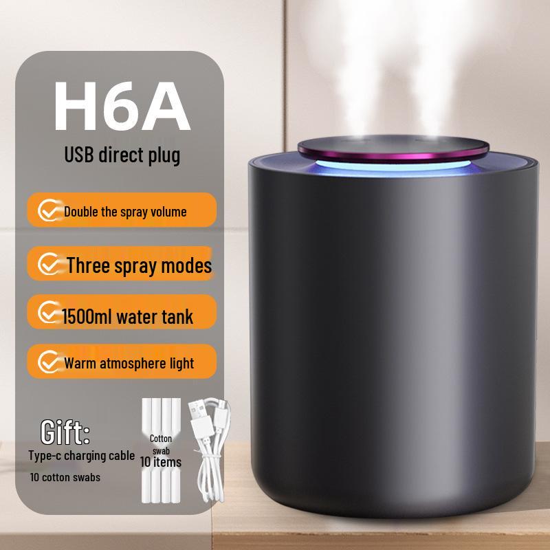 Компактный USB увлажнитель с двойным распылением для дома, офиса или общежития - Распылитель тумана и аромадиффузор.