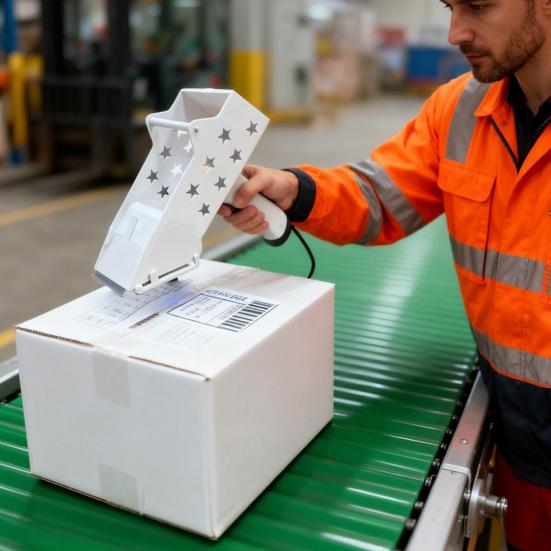 Manual Label Applicator Portable Handheld Barcode Sticker Applicator Flat Round Bottle Labeling Machine for 1" 3" Label Core