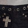 Y2K Summer Women's High Street Gothic Cross Hot Stamped Design Shorts