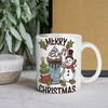 11oz White Coffee Mug with Printed Sides and Glossy Ceramic Finish, Daily Hot Drink Cup for Tea, Cocoa and Office Beverage Break