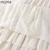 MOJTA Mid Skirt Spring Summer Women's Elastic High Waist Skirt A-line Skirt