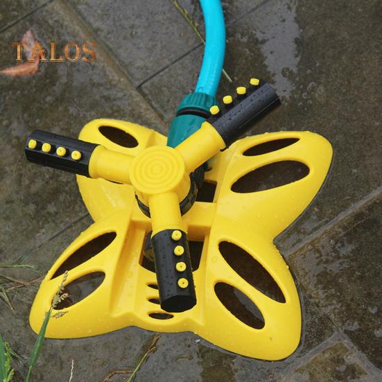 Спринклер для газонов с вращением на 360 градусов и герметичной системой с 3 рычагами. Система орошения с большой площадью покрытия. Простая сборка. Автоматический спринклер для воды.