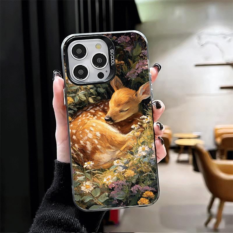 Мягкий чехол для телефона с изображением оленя сика для iPhone 15 16 17 Pro Max 17Air 16E 14 Plus 13 12 Mini, противоударная задняя крышка