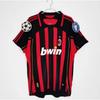 AC Milan 2006-07 Ретро Футбольная Майка Мужская Женская Короткий Рукав Длинный Напечатанное Имя Номер Мода Хлопковый Смесь Футболка