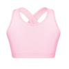 Kids Girls Cirss Cross Back Crop Vest Top for Gymnastics Dance Yoga Running Costume