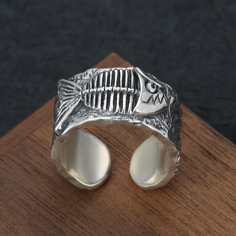 Retro Fashion High-end Domineering Piranha Open Ring