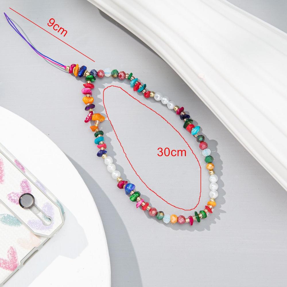 Anti-Lost Bracelet Keychain Beaded Cellphone Strap Mobile Phone Lanyard Lanyard Mobile Phone Chain