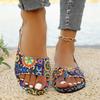 Fashion Women Slippers Bohemian Flower Pattern Sandals Casual Lightweight Shoes Flip Flops Fashion Big Size Slippers Home Slides Women