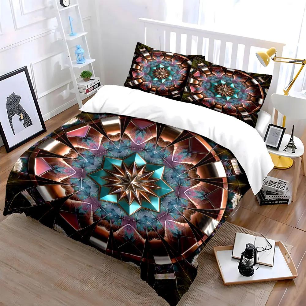 "Mandala Artwork Decorative Set" Soft Comfortable Duvet Cover Bedding Set Included 1*Duvet Cover & 2*Pillowcases, gift