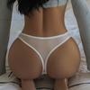Mesh Transparent Thong Women Embroidery Lace Sexy Underwear Seamless G-String Female Panties Intimates Lingerie