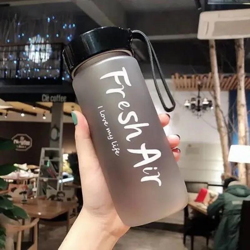 Большая емкость для воды из матового пластика, переносная веревочная кружка, спортивная кружка для отдыха на открытом воздухе, подарочная кружка, дорожные бутылки, инструменты, кувшин для фитнеса 600 мл