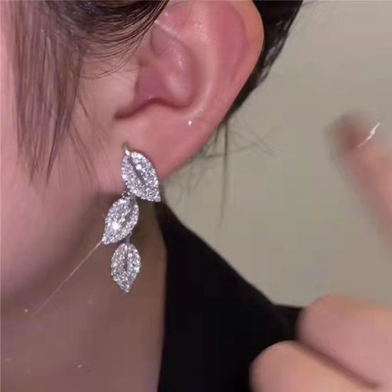 1 пара висячих серег с листьями, длинные кисточки, ювелирные изделия в стиле Ins, длинные серьги для свадьбы