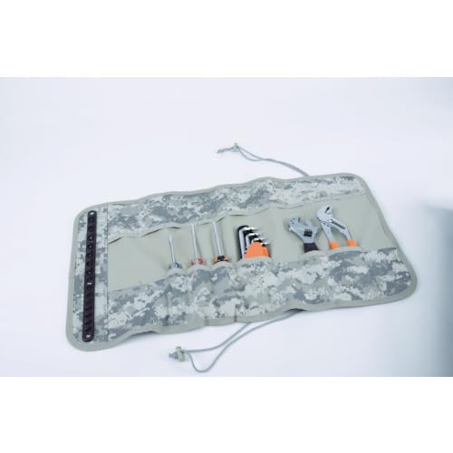 TRUSCO Digital Desert Camouflage Tool Roll, 670x355cm, 22 Pockets, TTR670DM