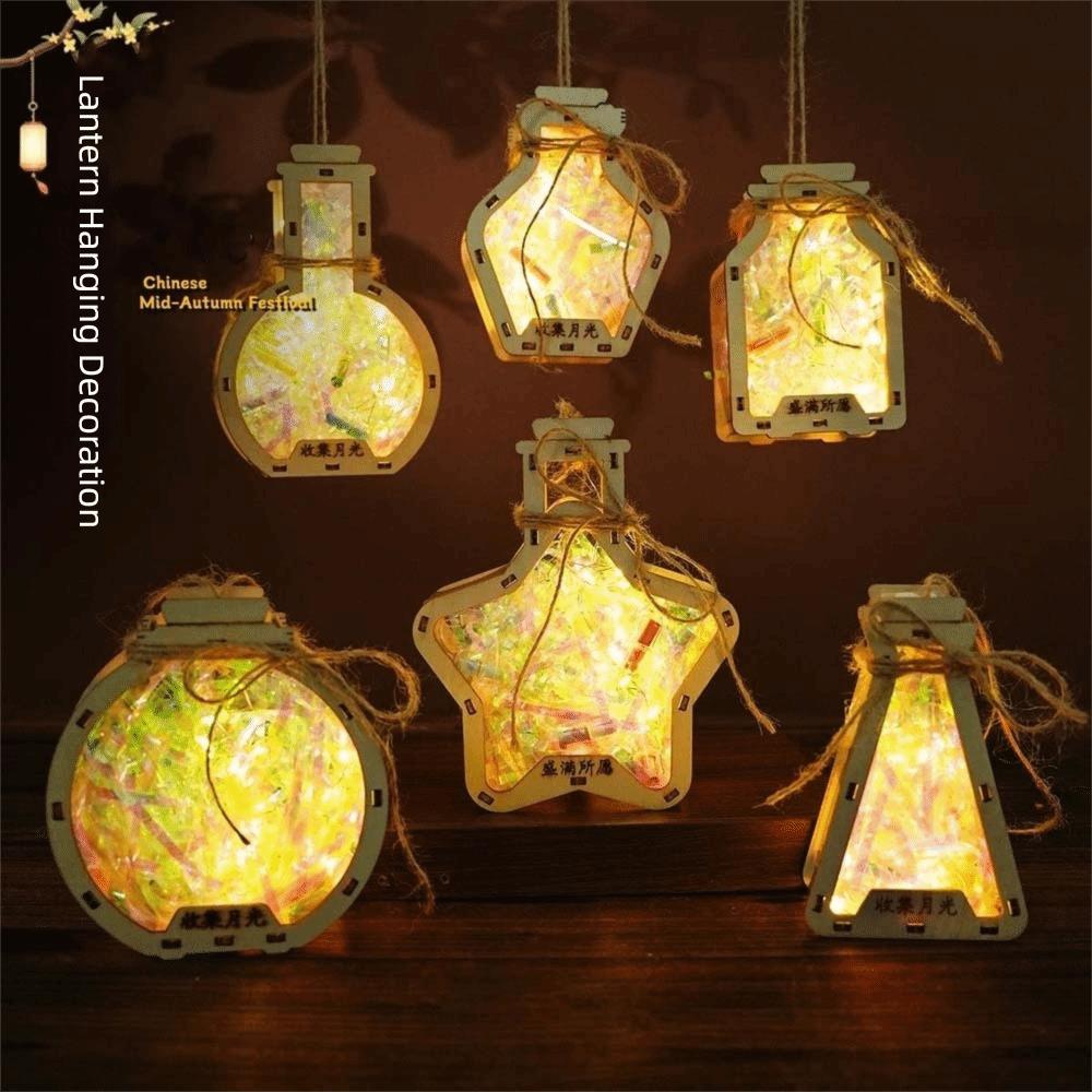 Glowing Wishing Bottle DIY Traditional Luminous Hanging Decor Mid Autumn Craft Chinese New Year
