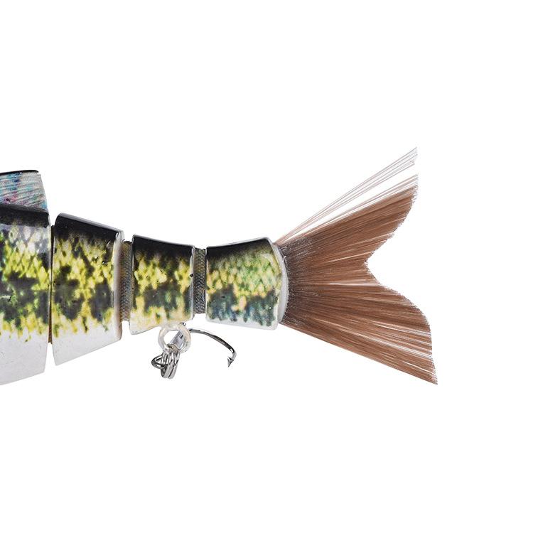 128Mm/45G Six-Section Fishing Simulation Hairy Tail Luya Bait Sea Fishing Luya Bait Hard Bait Luya Bait