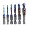 M3 M4 M5 M6 M8 M10 Tap Drill Titanium Plated Hex Shank HSS Screw Machine Compound Hand Tools Metric Thread Tap Drill Bits Set
