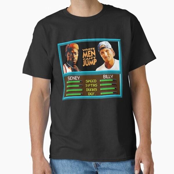 White Unisex Cant Jump Nba Jam Classic Tshirt Made In Usaaus Tshirt S2xl