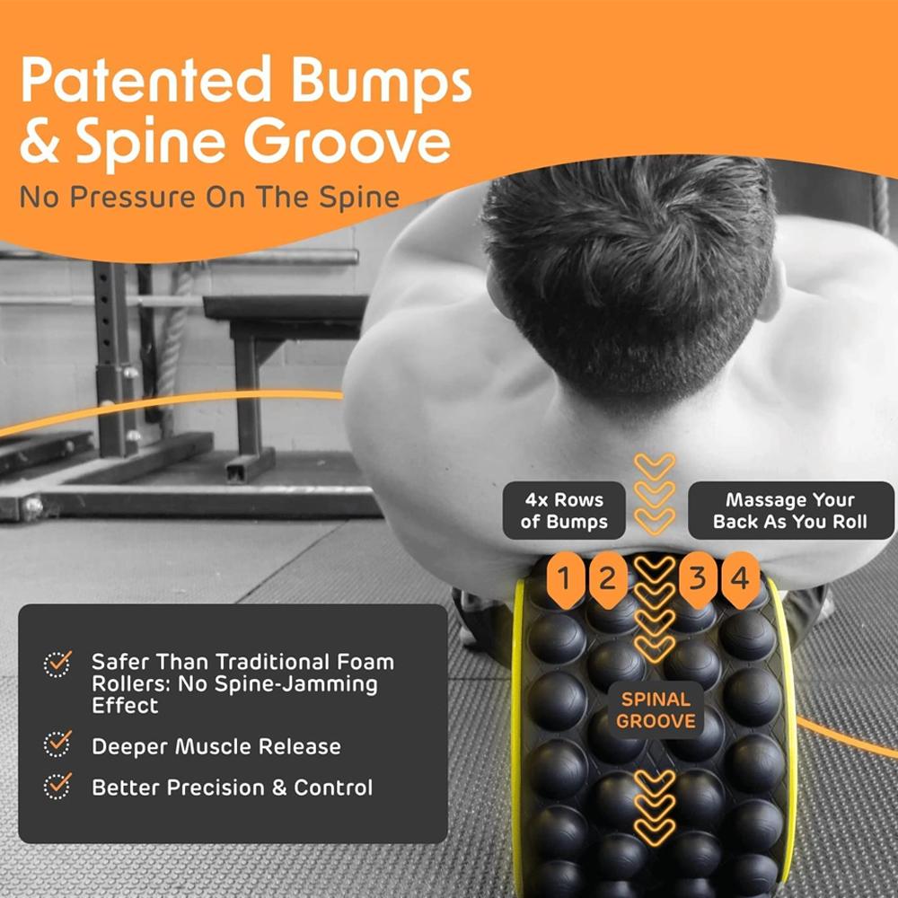 Back Stretcher and Back Massager Patented Advanced Foam Roller Ultimate Yoga Wheel Chiropractic Massager