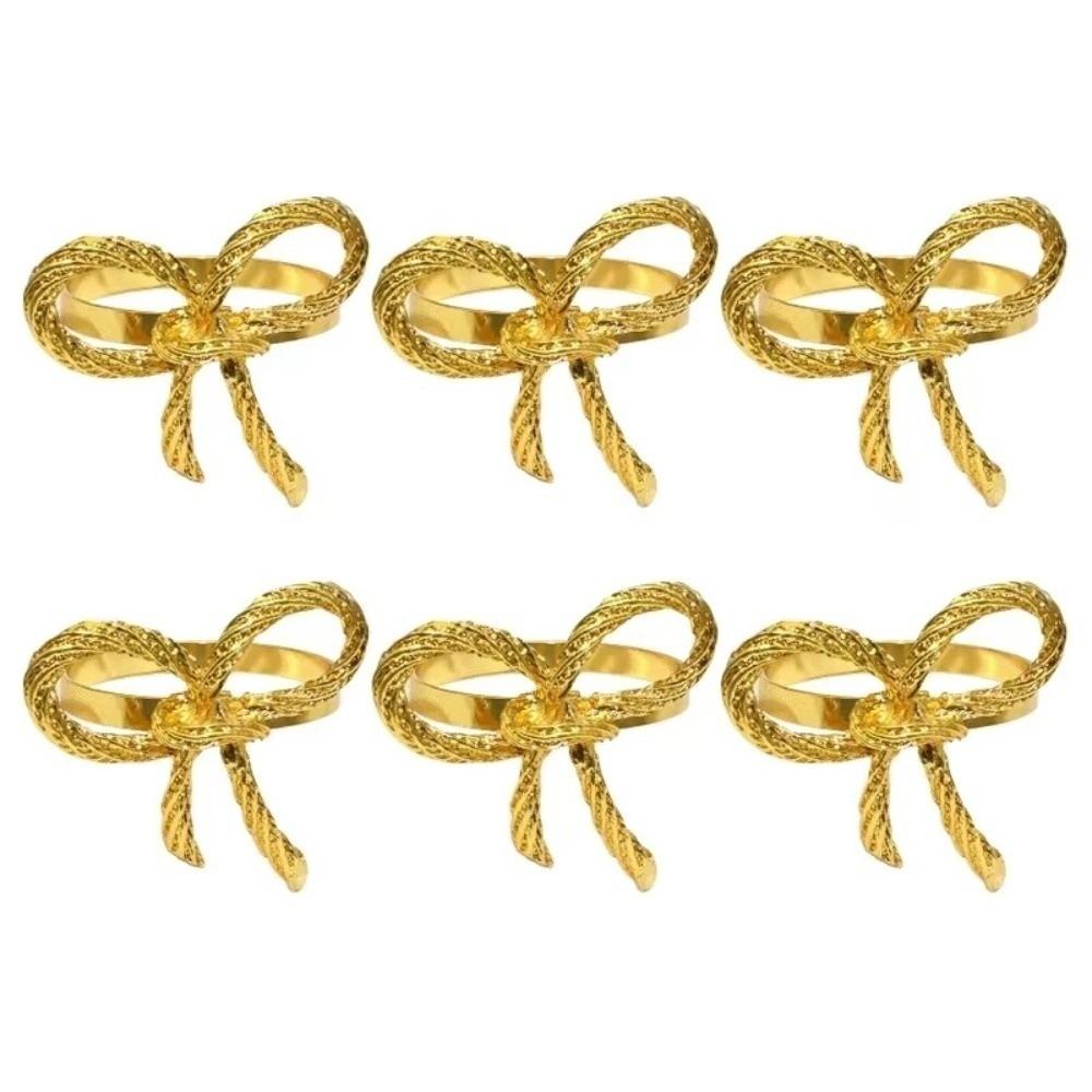 1/6/12pcs Metal Napkin Ring Buckles Gold Dinnig Table Decoration Exquisite Napkin Holder Kitchen
