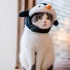 Шапка для кошки Очаровательная Мягкая Удобная Милая в форме пингвина Домашняя Собака Кошка Головной убор Повседневное Сочетание