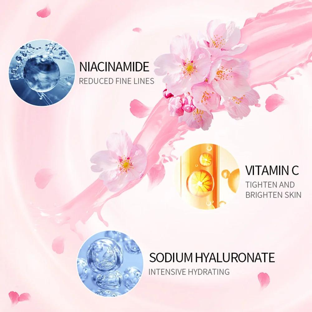 Япония SAKURA Никотинамидный крем для лица Увлажняющий крем для лица Сыворотка для маскировки морщин Витамин С Крем для лица Уход за кожей