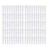 100pcs Disposable Brow Ruler PVC Clear Scale Measuring Microblading Adhesive Eyebrow Sticker White