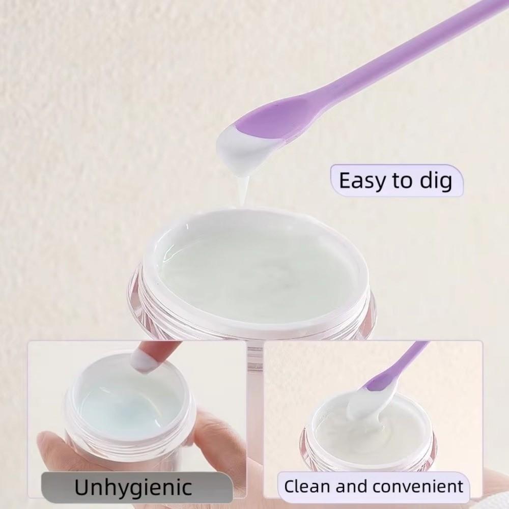 3pcs Double-head Cosmetic Digging Spoon Mini Face Mask Brush Jam Scraping Spoons  Makeup Brushes Set