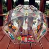 New Fire Truck Engineering Team Transparent Kids Umbrella Kindergarten Creative Cute Cartoon Baby Student Boy Umbrella