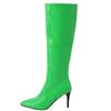 Sexy Knee High Boots For Women Black White Green Patent Party Shoes High Heels Winter Autumn 2025 Long Boot Female Large Size 48