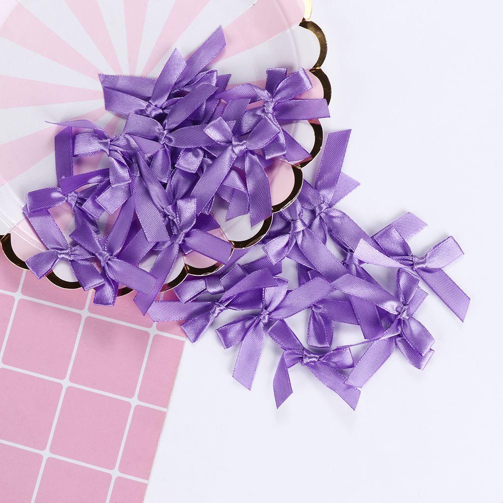 100pcs/set Small Headwear Accessories Appliques Sewing Wedding Decoration DIY Craft Satin Ribbon Bow