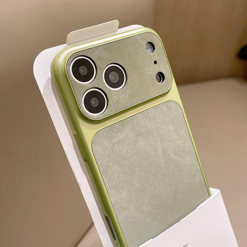 Luxury Jeans Fabric Leather Matte Phone Case For iPhone 17 16 15 14 13 Pro Max Shockproof Bumper Skin Cover Conversion