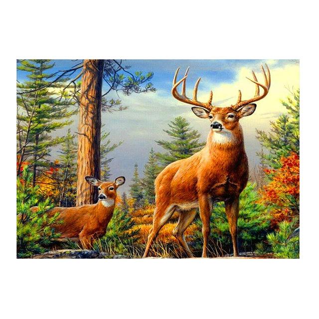 5D Diamond Painting Landscape/Animal Picture Round Jewelry Embroidery Kit Castle Complete Mosaic Design Crafts Home Decor Gift