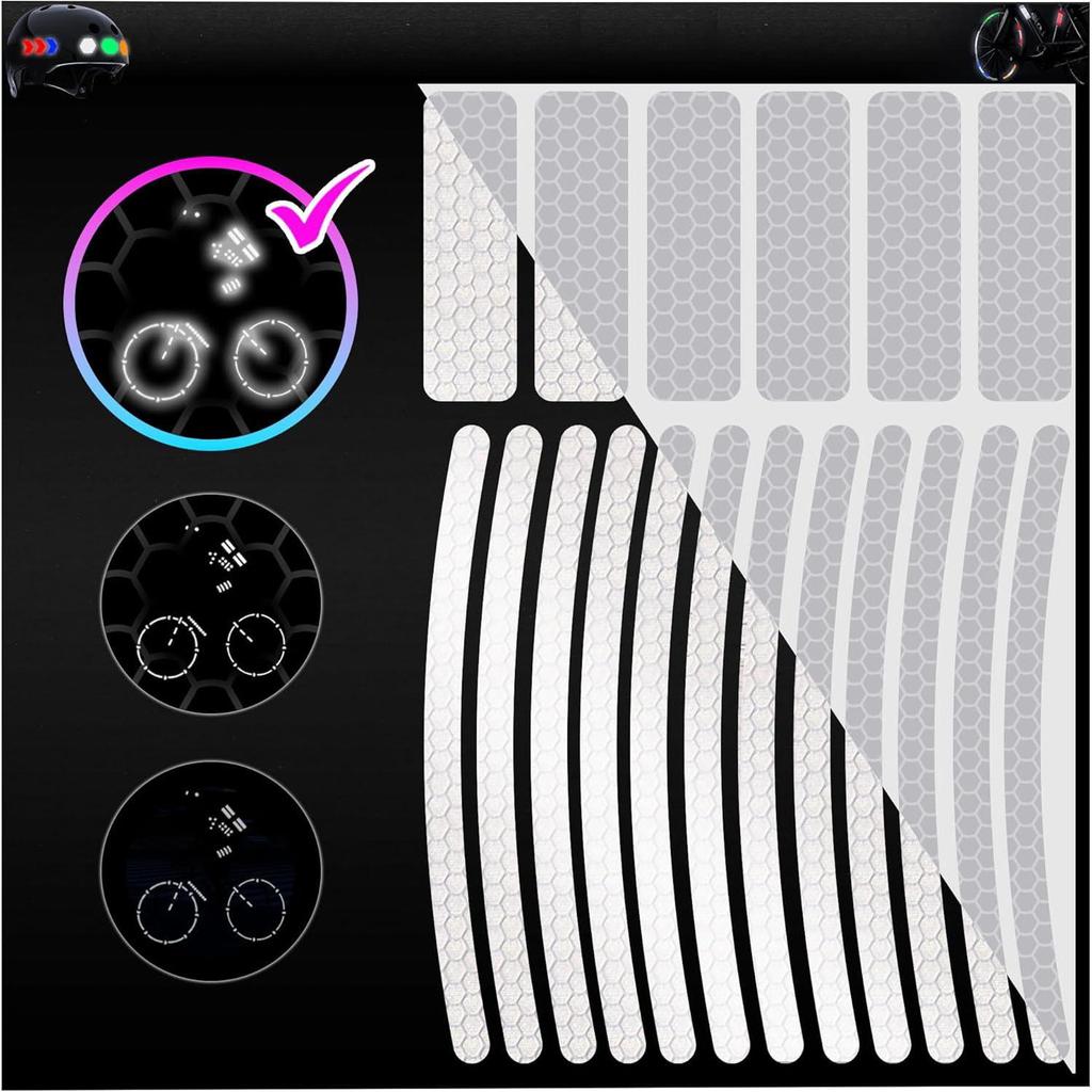 Bicycle, Car, Helmet, and Motorcycle Reflective Safety Stickers