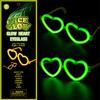Diy Luminous Heart Eye Glasses Fluorescent Wear Glow Stick Neon Party Gift Adult