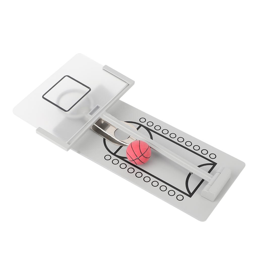 Miniature Office Desktop Ornament Decoration Basketball Hoop Toy Board Game for Basketball Lovers