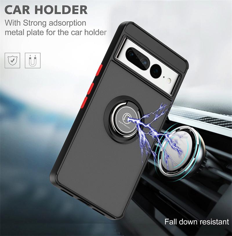 Armor Shockproof Coque For Google Pixel 6 7 8 Pro Magnetic Car Holder Stand Ring Phone Cases For Pixel6 Pixel7 Pixel8 Back Cover