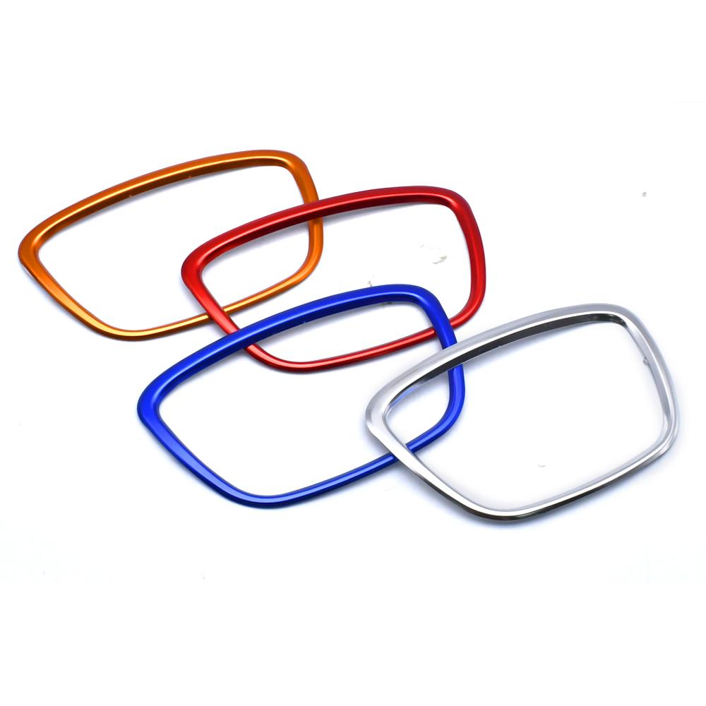 Рамка логотипа рулевого колеса автомобиля для A3 A4L A6L A8 Q3 Q5 Q7, эмблема рулевого колеса, значок, отделка, декоративное кольцо, наклейка, металл, 3D-стиль автомобиля