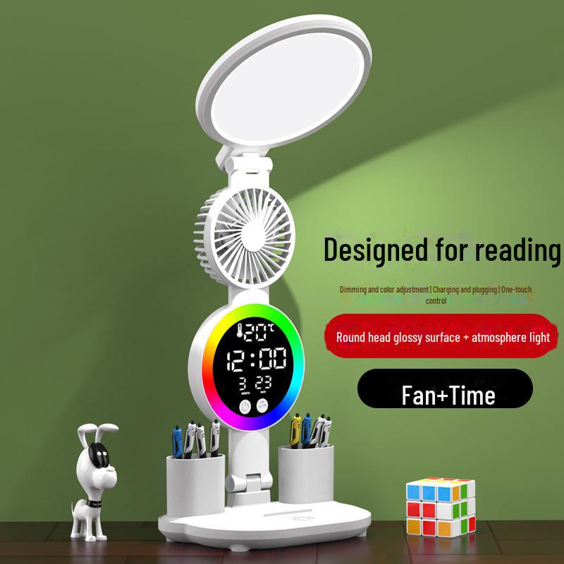 LED Dual-Purpose Study Desk Lamp: Eye Protection for Homework, Reading, Dormitory, or Bedside Use