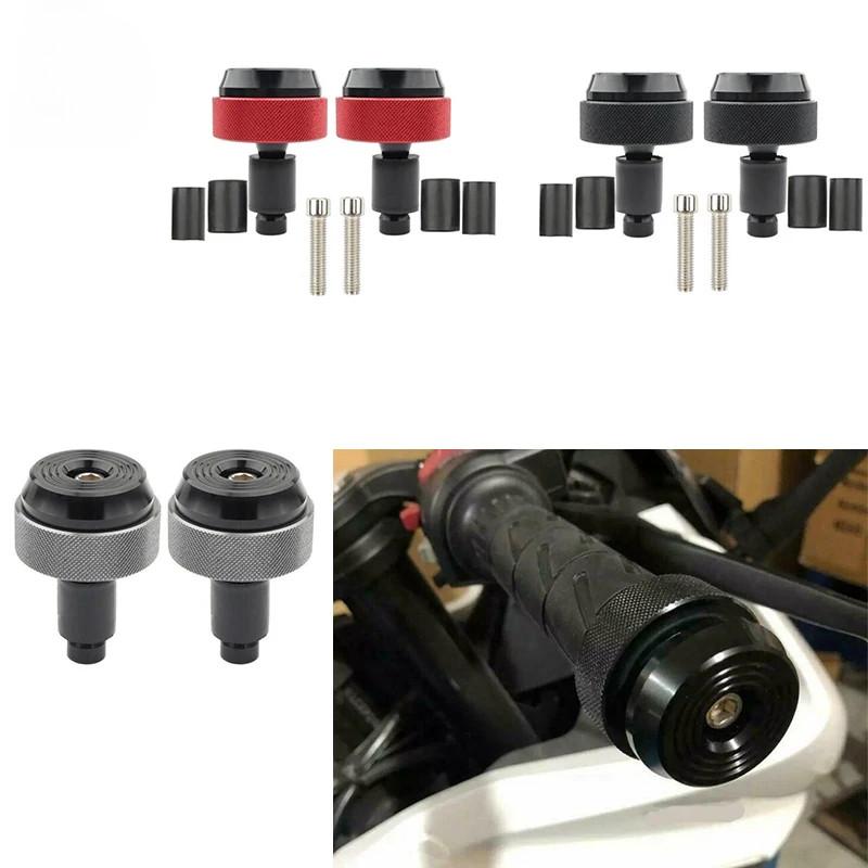 Universal Motorcycle Cruise Control Throttle Lock Assist End Bar 7/8" 22mm Handlebar Grips Plugs Balance Weight Cap M8