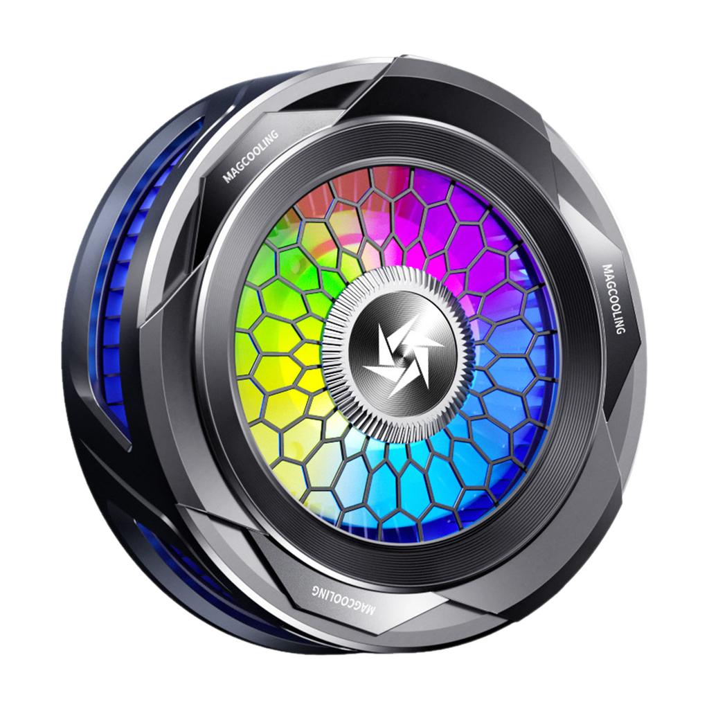 Телефон Вентилятор Охлаждения Радиатор Малошумная Система Охлаждения Полупроводниковый Магнитный Адсорбционный Радиатор Портативный с RGB Подсветкой