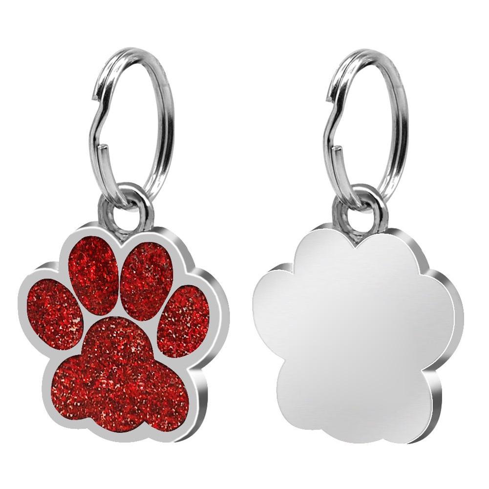 Pet Supplies Dog Paw Print Anti-lost Tag Zinc Alloy Loose Powder Pendant Accessories