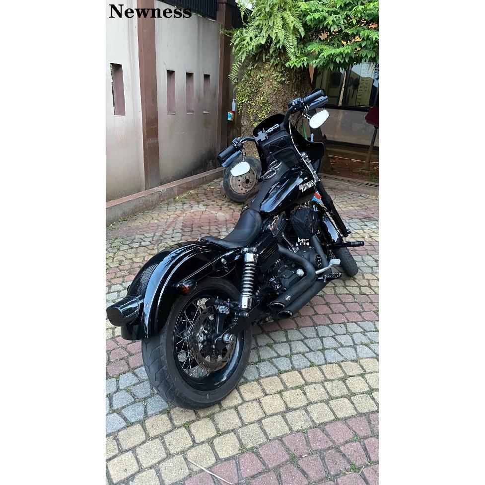 Gloss Black Motorcycle Headlight Fairing Mask 5 3/4" Headlamp Windshield Cover For Harley Sportster Iron Dyna FX XL 883 1200