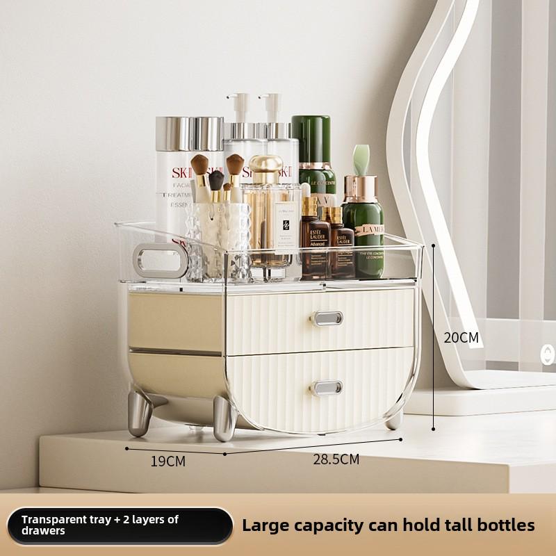 Прозрачный ящик для хранения средств по уходу за кожей и косметики для ванной комнаты