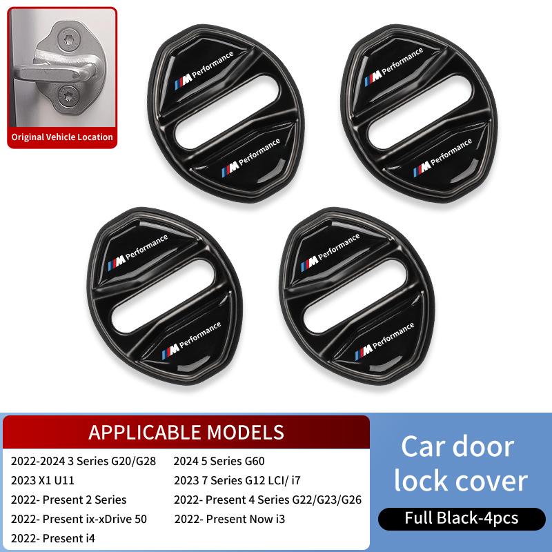 2025 Hot Car Door Lock Cover Anti-Rust Door Case Sticker Tools Accessories For BMW 1 3 5 Series X1 X4 X5 X7 G20 G38 F20 F39 F48