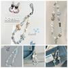 Hanging Cord Beaded Phone Chain Phone Charms Mobile Lanyard Trendy Pendant Phone Strap  Women Girls