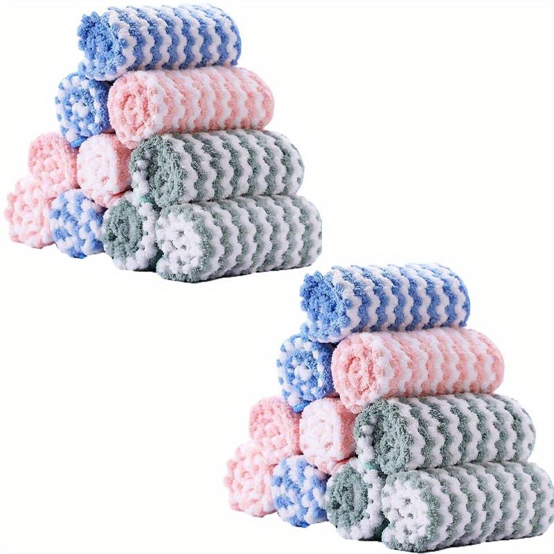 10 Pcs/20PCS Set The Kitchen Rag Is Free Of Oil, Super Strong Washing Water, Thickened Towel, And The Color Is Delivered Randomly