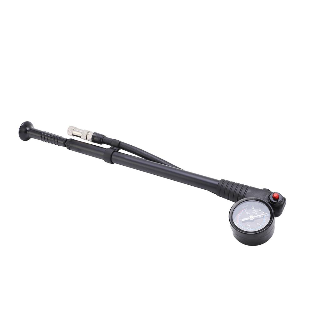 Shock Pump 300PSI Visual Pressure Dial 360 Degrees Rotation Inflation Tube Aluminum Alloy Bike Pump for