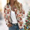 Women's Jacket Long Sleeve Lightweight Zipper Cropped Floral Printed Outerwear Casual Quilted Jacket With Pockets