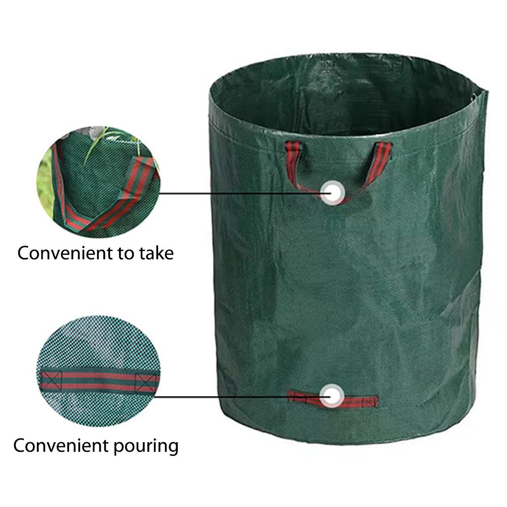 Garden Waste Bag 500L Large Capacity Garden Bag Reusable Waterproof Leaf Sack Weed Trash Can Container for Yard Leaf Storage Bag